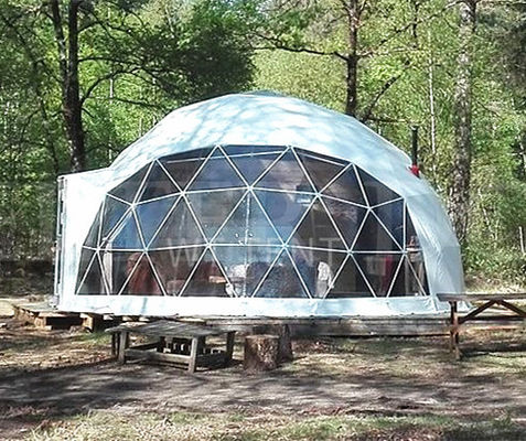 PVC диаметра 15m покрыл шатер купола сферы шатра геодезического купола ясный