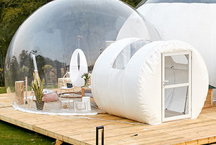 Круглый Recyclable раздувной шатер Dia 15m шатра пузыря на открытом воздухе прозрачный